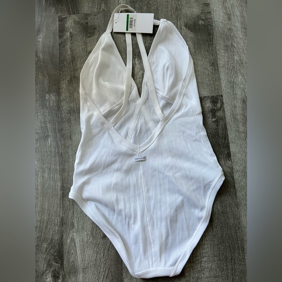CALVIN KLEIN 205W39NYC White Panelled Bodysuit- NEW - Picture 15 of 15